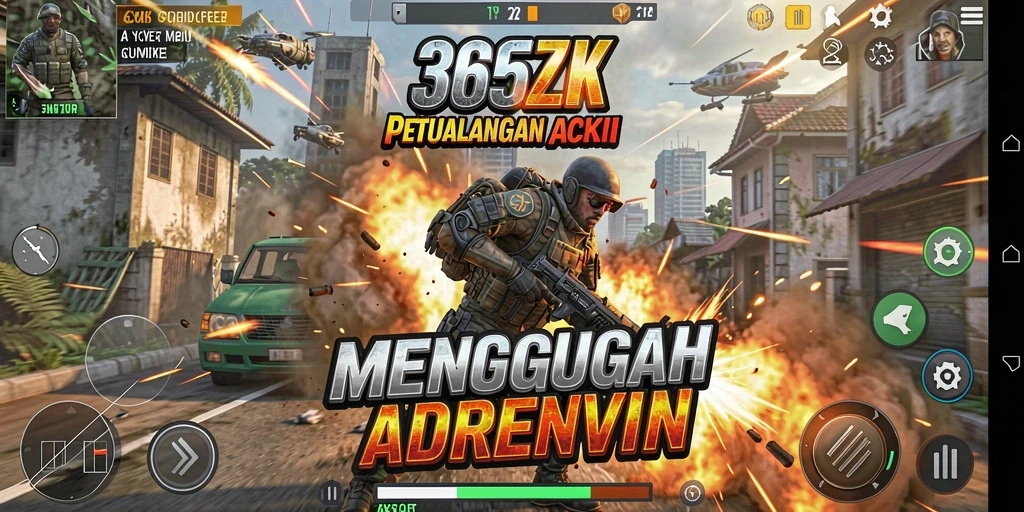 Tampilan gameplay 365ZK yang penuh aksi dan mendebarkan.