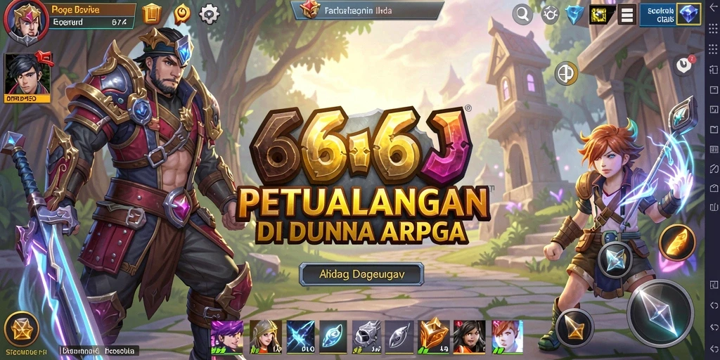 Tangkapan layar menunjukkan pertarungan dinamis di dunia fantastis 666J.