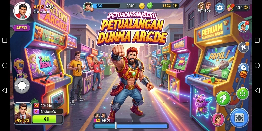 Tampilan seru gameplay API33 yang menantang dan penuh warna.