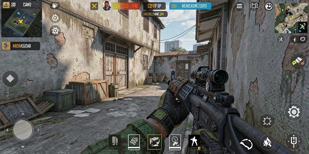 Gameplay intens C8VIP dengan aksi tembak-menembak yang mendebarkan.