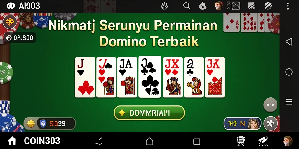 Tampilan gameplay seru dalam COIN303 Domino.