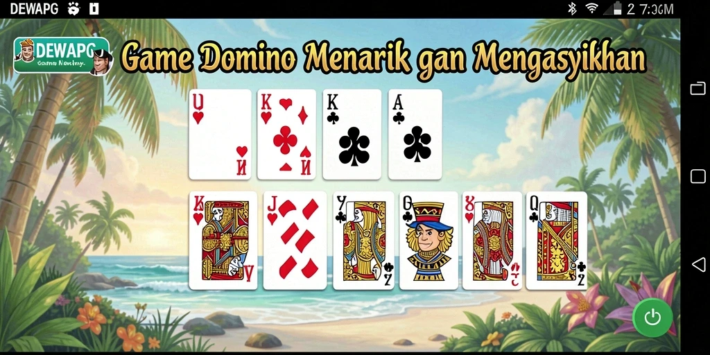 Screenshot gameplay DEWAPG yang menunjukkan momen seru dalam bermain domino.