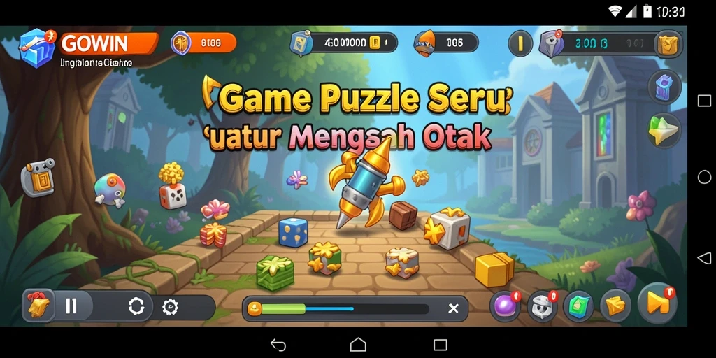 Tampilan menarik dari gameplay GOWIN yang penuh teka-teki.