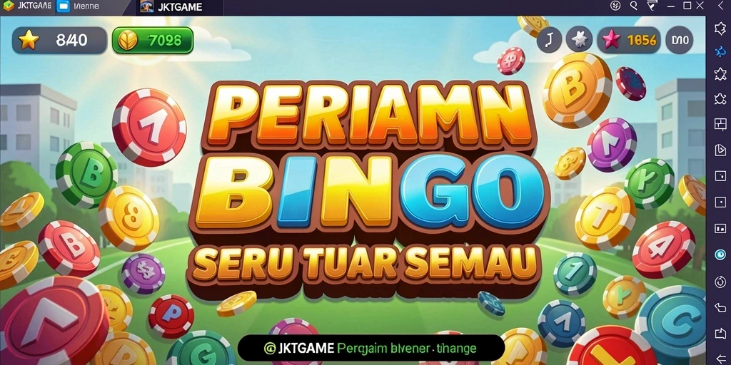 Screenshot gameplay <strong>JKTGAME</strong> menunjukkan keseruan bermain Bingo.