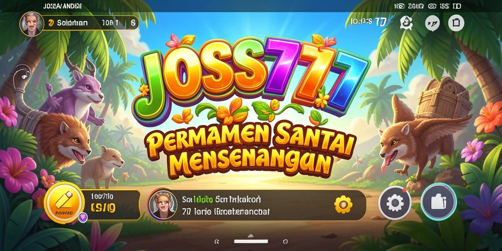 Tampilan gameplay JOSS777 yang menarik dan penuh warna.