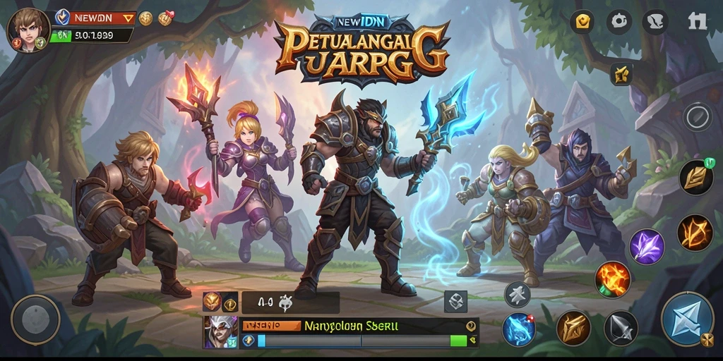 Tangkapan layar yang menunjukkan aksi seru dalam gameplay ARPG.