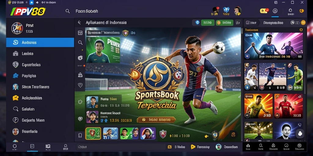 Screenshot PPV88 dengan tampilan antarmuka taruhan olahraga.