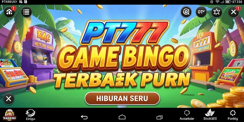 Tampilan gameplay seru PT777 dengan suasana permainan Bingo.