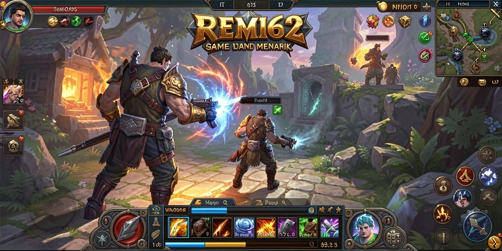Menampilkan gameplay seru dalam dunia MMORPG REMI62.