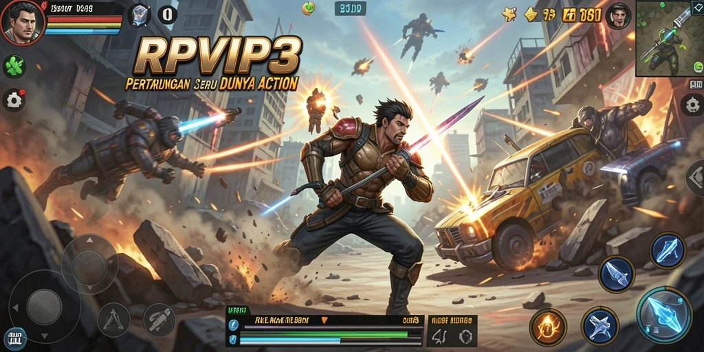 Tampilan gameplay RPVIP3 yang penuh aksi dan petualangan.