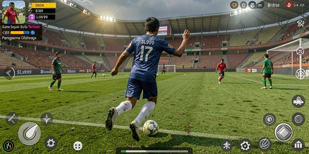 Tampilan menarik dari gameplay SL999 yang menampilkan aksi sepak bola seru.