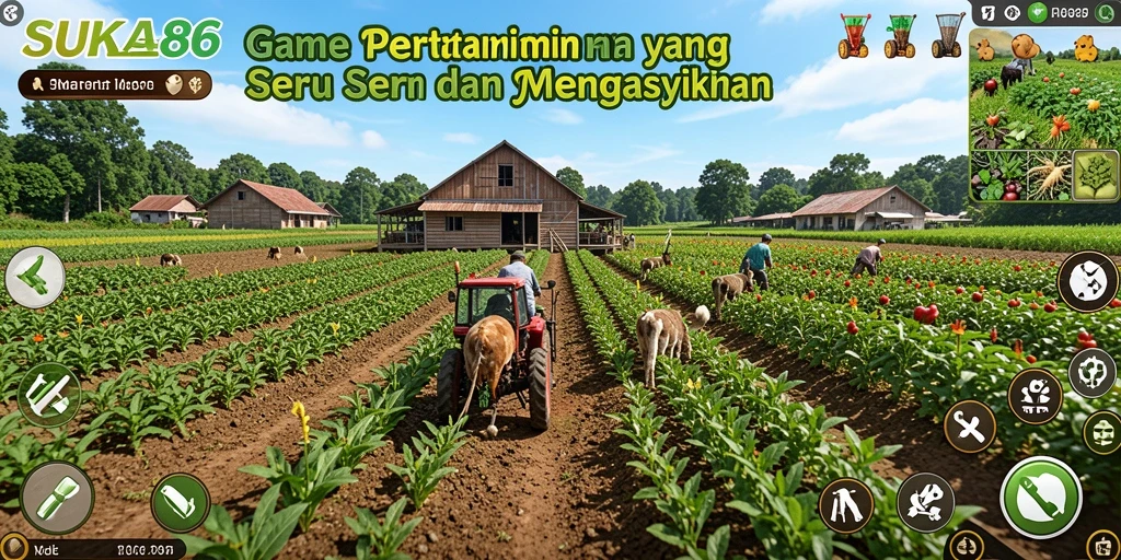 Tampilan gameplay <strong>SUKA86</strong> yang menakjubkan dalam bertani.