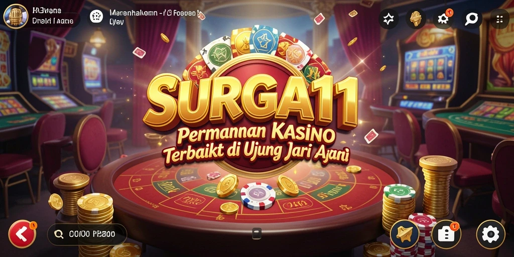 Gameplay SURGA11 yang mendebarkan dalam suasana Kasino yang nyata.