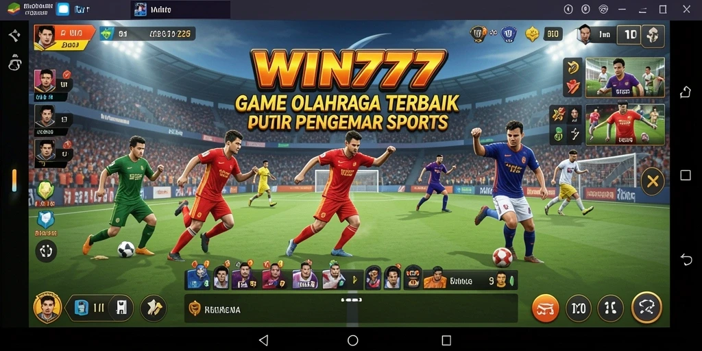 Tampilan gameplay mendebarkan dari WIN777 di arena olahraga.