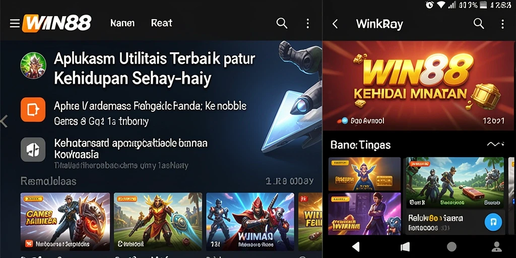 Tampilan antarmuka pengguna aplikasi WIN88 yang mudah digunakan.